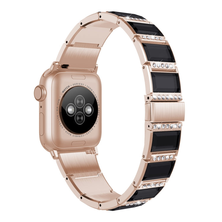 Frerndorf | XingYao Serie Zwei-Ton Stahl Armband Für Apple Watch Ultra 49mm&Watch Ultra 2 49mm / Serie 9&8&7 45mm / SE 3&SE 2&6&SE&5&4 44mm / 3&2&1 42mm(Gold+Schwarz)