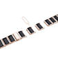 Frerndorf | XingYao Serie Zwei-Ton Stahl Armband Für Apple Watch Ultra 49mm&Watch Ultra 2 49mm / Serie 9&8&7 45mm / SE 3&SE 2&6&SE&5&4 44mm / 3&2&1 42mm(Gold+Schwarz)