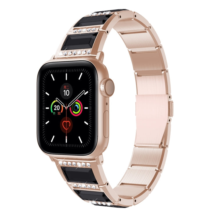 Frerndorf | XingYao Serie Zwei-Ton Stahl Armband Für Apple Watch Ultra 49mm&Watch Ultra 2 49mm / Serie 9&8&7 45mm / SE 3&SE 2&6&SE&5&4 44mm / 3&2&1 42mm(Gold+Schwarz)