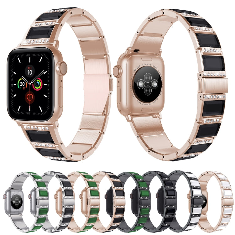 Frerndorf | XingYao Serie Zwei-Ton Stahl Armband Für Apple Watch Ultra 49mm&Watch Ultra 2 49mm / Serie 9&8&7 45mm / SE 3&SE 2&6&SE&5&4 44mm / 3&2&1 42mm(Gold+Schwarz)