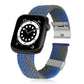 Frendorf | Geflochtenes + Edelstahl-Uhrenarmband für Apple Watch Series 9&8&7 41mm / SE 3&SE 2&6&SE&5&4 40mm / 3&2&1 38mm (Blau Grün)