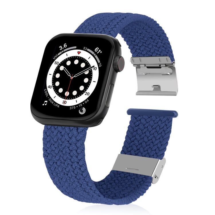 Frendorf | Geflochtenes + Edelstahl-Uhrenarmband für Apple Watch Series 7 41mm / 6 & SE & 5 & 4 40mm / 3 & 2 & 1 38mm (Kaltes Meerblau)