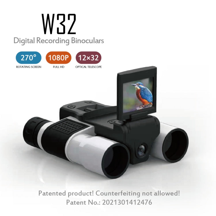 Frendorf | W32 12x32 HD Digital-Teleskop 2,0-Zoll LCD Videoaufnahme Fernglas-Teleskop