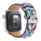 Frerndorf | Marmor Ethnischer Stil Bedrucktes Leder-Uhrenarmband Für Apple Watch Series 7 45mm / 6 & SE & 5 & 4 44mm / 3 & 2 & 1 42mm (Druck Digital)