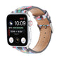 Frerndorf | Marmor Ethnischer Stil Bedrucktes Leder-Uhrenarmband Für Apple Watch Series 7 45mm / 6 & SE & 5 & 4 44mm / 3 & 2 & 1 42mm (Druck Digital)