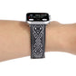 Frerndorf | Marmor Ethnischer Stil Bedrucktes Leder Armband Für Apple Watch Ultra 49mm&Watch Ultra 2 49mm / Series 9&8&7 45mm / SE 3&SE 2&6&SE&5&4 44mm / 3&2&1 42mm (Schwarzes Rautenmuster)