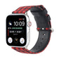 Frerndorf | Gittermuster Runde Schnalle Leder Uhrenarmband Für Apple Watch Series 9&8&7 41mm / SE 3&SE 2&6&SE&5&4 40mm / 3&2&1 38mm (Rot Schwarz)