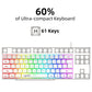 Frendorf | HXSJ V700 61 Tasten RGB-Beleuchtung Gaming Kabelgebundene Tastatur (Weiß)