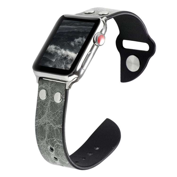 Frerndorf | Leder Messer Uhr Band für Apple Watch Ultra 49mm&Watch Ultra 2 49mm / Series 9&8&7 45mm / SE 3&SE 2&6&SE&5&4 44mm / 3&2&1 42mm(Grau)
