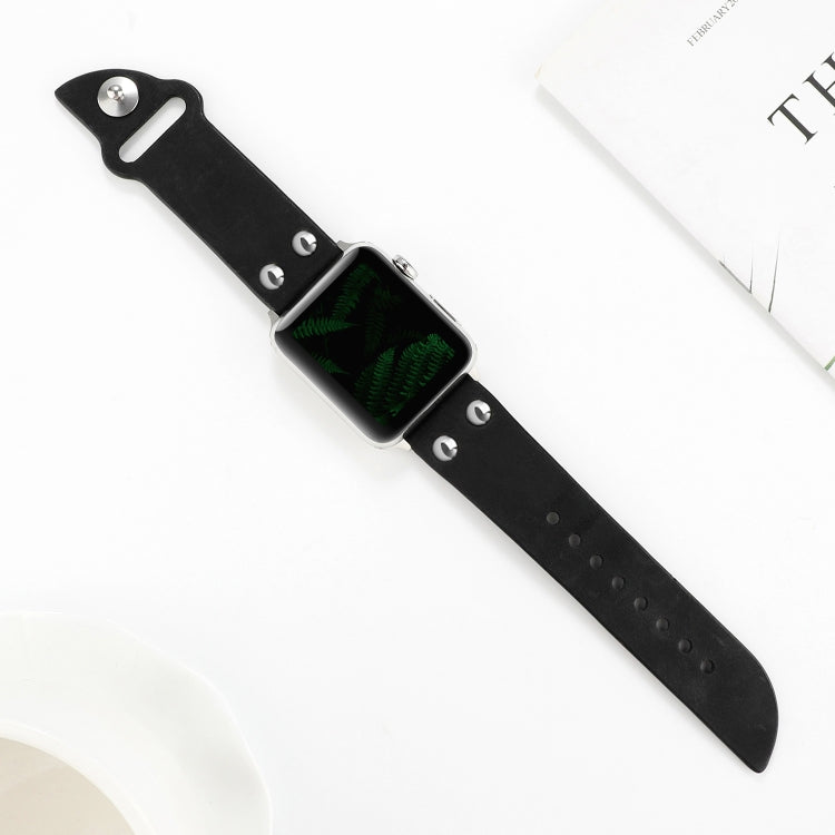 Frerndorf | Leder Messer Uhr Band Für Apple Watch Ultra 49mm&Watch Ultra 2 49mm / Series 9&8&7 45mm / SE 3&SE 2&6&SE&5&4 44mm / 3&2&1 42mm(Schwarz)