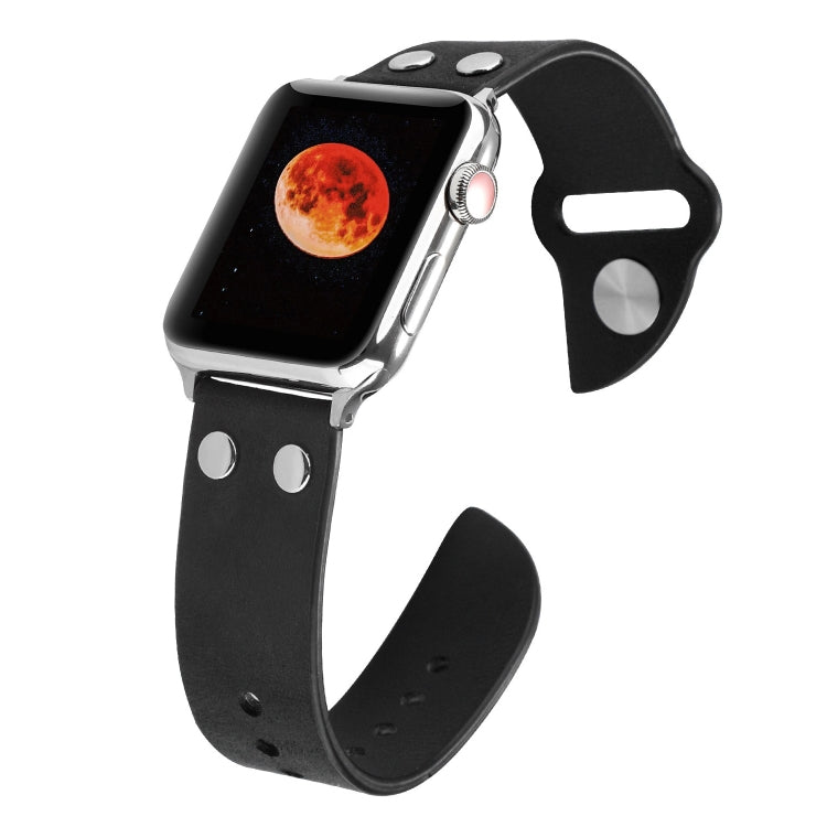 Frerndorf | Leder Messer Uhr Band Für Apple Watch Ultra 49mm&Watch Ultra 2 49mm / Series 9&8&7 45mm / SE 3&SE 2&6&SE&5&4 44mm / 3&2&1 42mm(Schwarz)