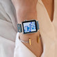 Frerndorf | Leder Messer Uhrarmband für Apple Watch Serie 9&8&7 41mm / SE 3&SE 2&6&SE&5&4 40mm / 3&2&1 38mm (Marineblau)