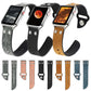 Frerndorf | Leder Messer Uhrarmband für Apple Watch Serie 9&8&7 41mm / SE 3&SE 2&6&SE&5&4 40mm / 3&2&1 38mm (Marineblau)