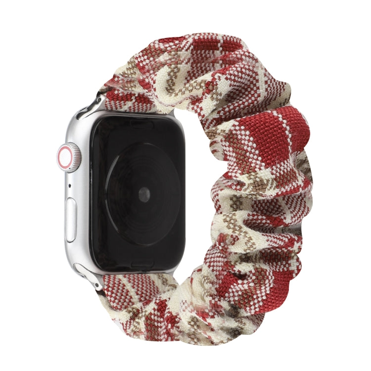 Frendorf | Geknotetes Haargummi Uhrenarmband für Apple Watch Series 9&8&7 41mm / SE 3&SE 2&6&SE&5&4 40mm / 3&2&1 38mm (Aprikose)