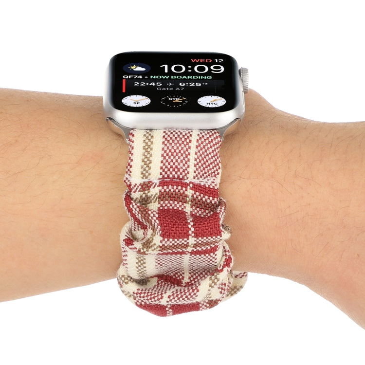 Frendorf | Geknotetes Haargummi Uhrenarmband für Apple Watch Series 9&8&7 41mm / SE 3&SE 2&6&SE&5&4 40mm / 3&2&1 38mm (Aprikose)