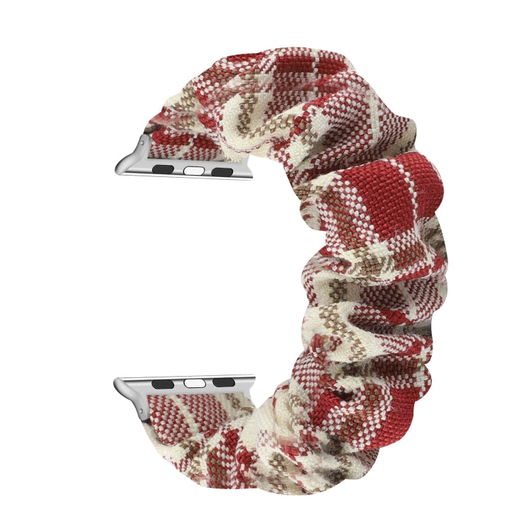 Frendorf | Geknotetes Haargummi Uhrenarmband für Apple Watch Series 9&8&7 41mm / SE 3&SE 2&6&SE&5&4 40mm / 3&2&1 38mm (Aprikose)