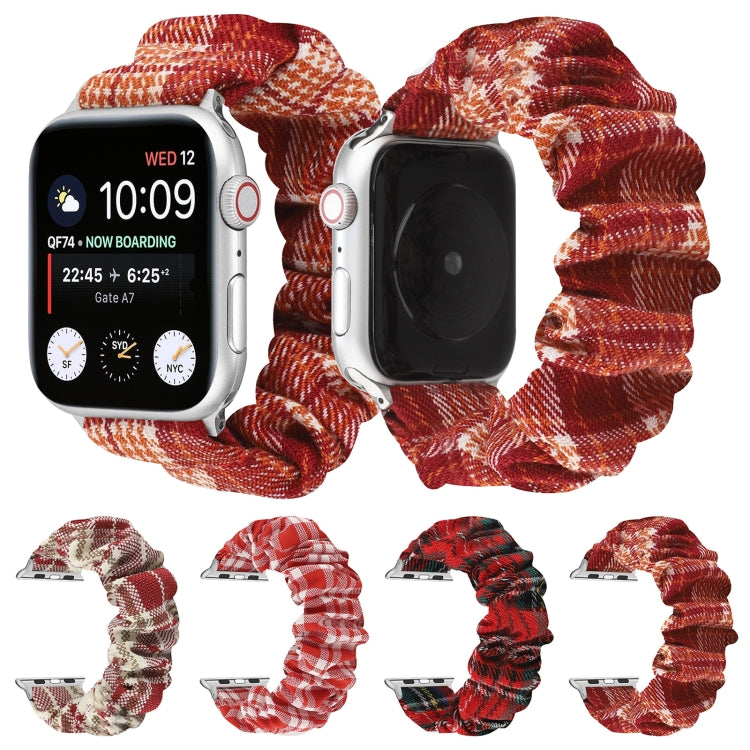 Frendorf | Geknotetes Haargummi Uhrenarmband für Apple Watch Series 9&8&7 41mm / SE 3&SE 2&6&SE&5&4 40mm / 3&2&1 38mm (Aprikose)
