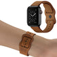 Frendorf | Doppel-Loch-Lederuhrband für Apple Watch Serie 9&8&7 41mm / SE 3&SE 2&6&SE&5&4 40mm / 3&2&1 38mm (Rotbraun Crazy Horse)