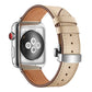 Frerndorf | Echtes Leder + Schmetterling Silber Schnalle Uhr Band für Apple Watch Series 7 45mm / 6 & SE & 5 & 4 44mm / 3 & 2 & 1 42mm (Aprikose)