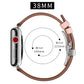 Frerndorf | Echtes Leder + Schmetterlings-Silber-Schnalle Uhrband für Apple Watch Series 7 41mm / 6 & SE & 5 & 4 40mm / 3 & 2 & 1 38mm (Rosa)