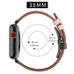 Frerndorf | Echtes Leder + Schmetterlingsschwarze Schnalle Uhrband für Apple Watch Series 9&8&7 41mm / SE 3&SE 2&6&SE&5&4 40mm / 3&2&1 38mm (Pink)