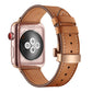 Frerndorf | Echtes Leder + Schmetterling Roségold Schnalle Uhrband für Apple Watch Series 9&8&7 41mm / SE 3&SE 2&6&SE&5&4 40mm / 3&2&1 38mm (Braun)
