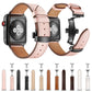 Frerndorf | Echtes Leder + Schmetterling Roségold Schnalle Uhrband für Apple Watch Series 9&8&7 41mm / SE 3&SE 2&6&SE&5&4 40mm / 3&2&1 38mm (Braun)