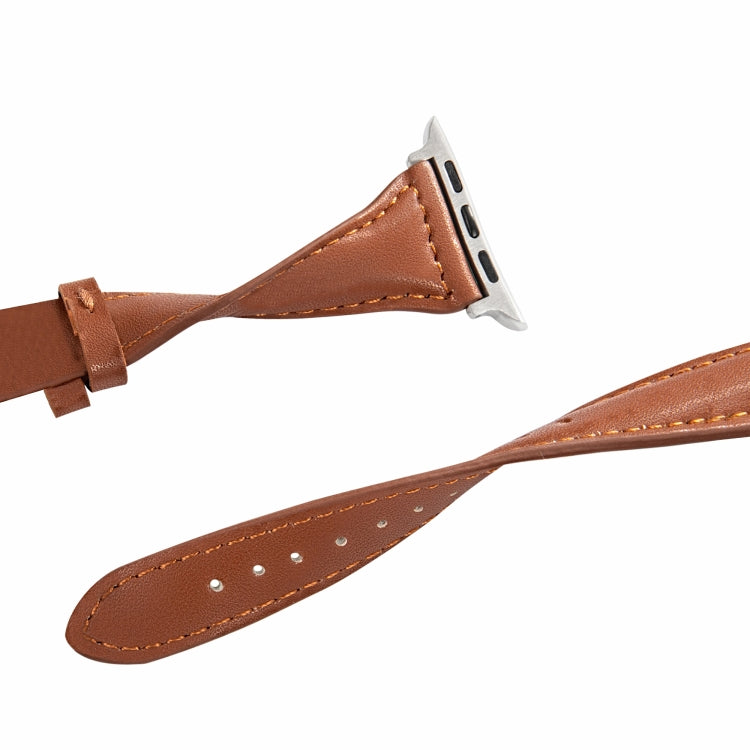 Frerndorf | Universelles T-förmiges dünnes Lederuhrband für Apple Watch Series 7 41mm / 6 & SE & 5 & 4 40mm / 3 & 2 & 1 38mm (Hellblau)