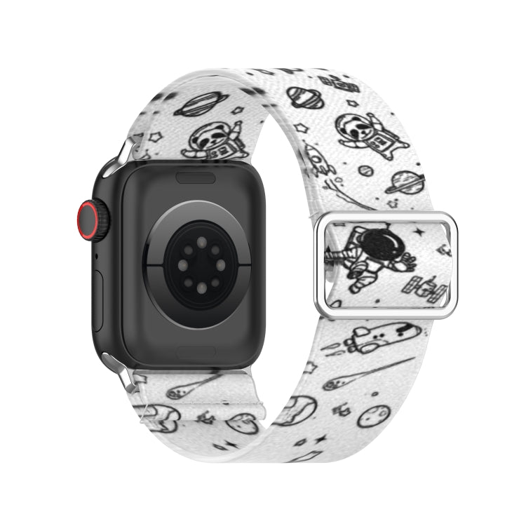 Frendorf | Verstellbares elastisches Druck-Uhrenarmband für Apple Watch Series 9&8&7 41mm / SE 3&SE 2&6&SE&5&4 40mm / 3&2&1 38mm (Universum)