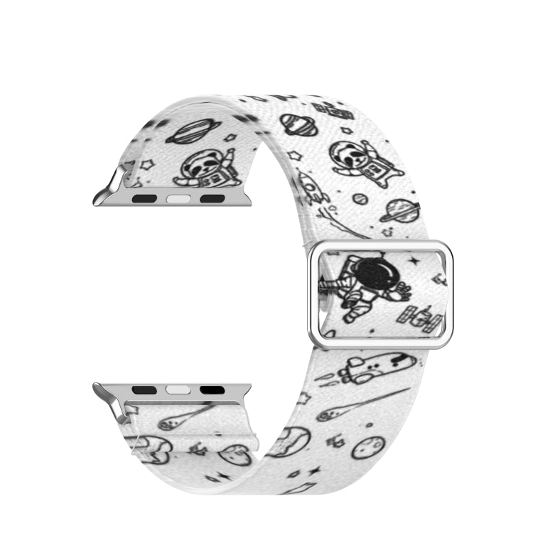 Frendorf | Verstellbares elastisches Druck-Uhrenarmband für Apple Watch Series 9&8&7 41mm / SE 3&SE 2&6&SE&5&4 40mm / 3&2&1 38mm (Universum)