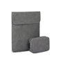 Frendorf | PU02 Ultra-dünne Notebook Liner Tasche mit kleiner Tasche, Größe: 13,3 Zoll (Dunkelgrau)