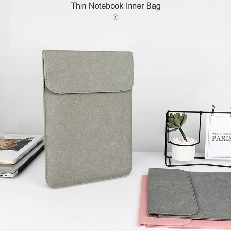 Frendorf | PU02 Ultra-dünne Notebook-Liner-Tasche mit kleiner Tasche, Größe: 14,1-15,4 Zoll (Rosa)