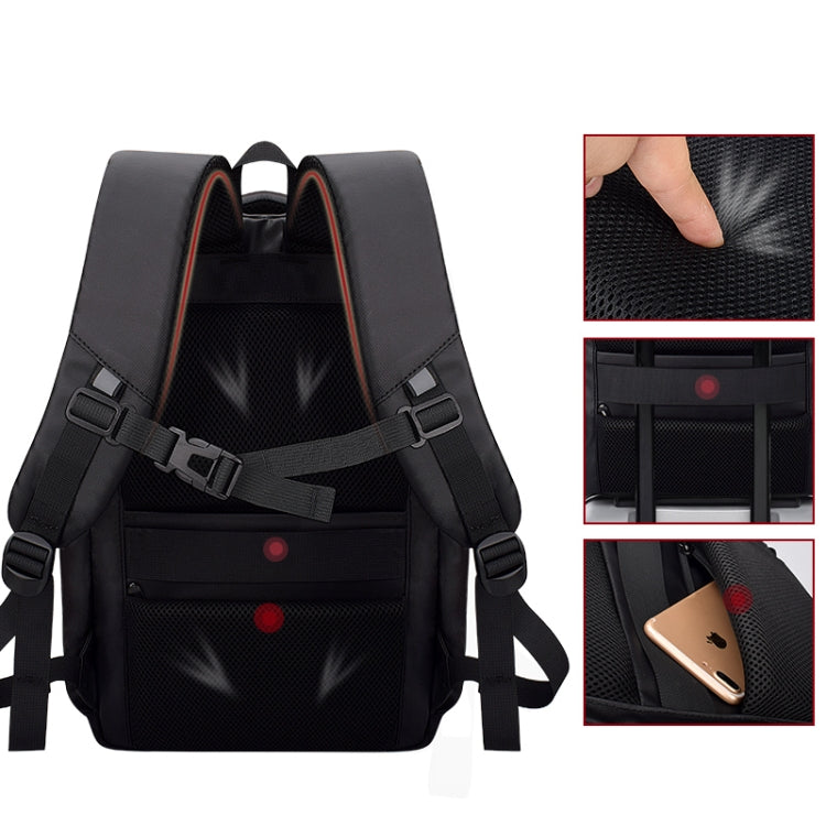Frendorf | SJ01 Business Casual Computer Rucksack mit USB-Ladeanschluss, Größe: 13-15 Zoll Universell (Schwarz)
