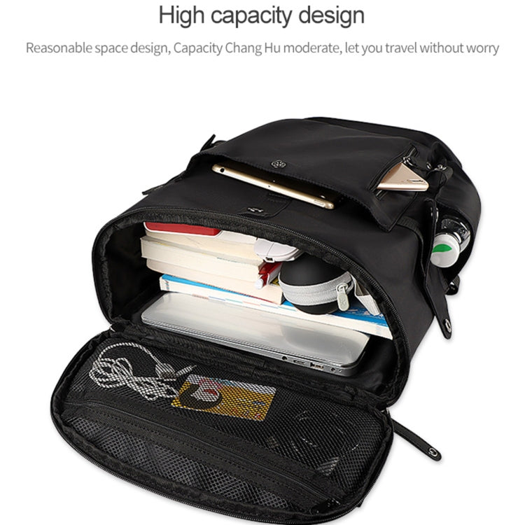 Frendorf | SJ02 13-15.6 Zoll Universal Großraum-Laptop-Rucksack mit USB-Ladeanschluss (Schwarz)