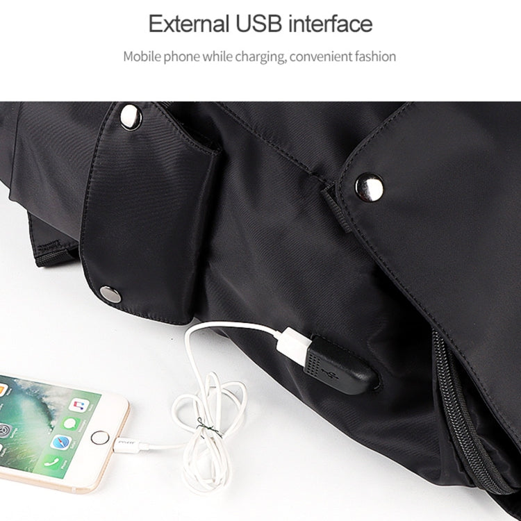 Frendorf | SJ02 13-15.6 Zoll Universal Großraum-Laptop-Rucksack mit USB-Ladeanschluss (Schwarz)