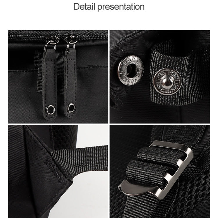 Frendorf | SJ02 13-15.6 Zoll Universal Großraum-Laptop-Rucksack mit USB-Ladeanschluss (Schwarz)