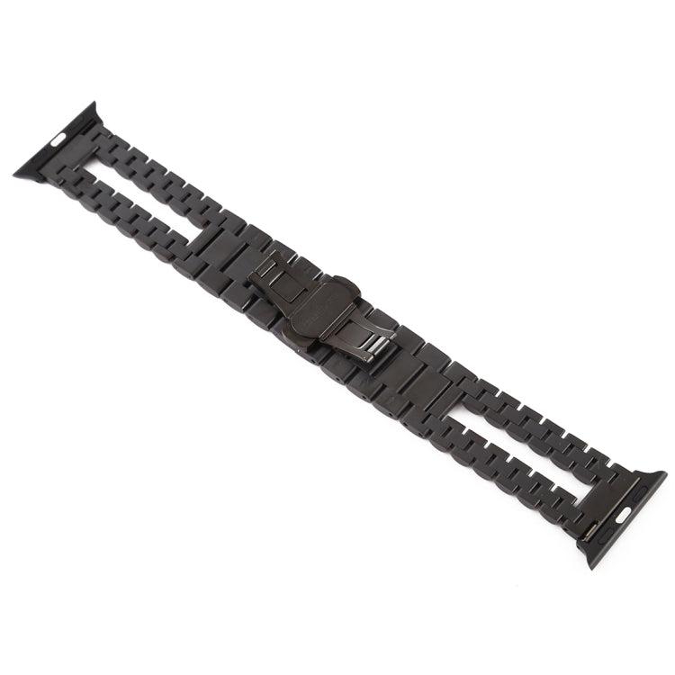 Frendorf | Für Apple Watch Series 7 41mm / 6 & SE & 5 & 4 40mm / 3 & 2 & 1 38mm Edelstahl-Uhrenarmband (Schwarz)