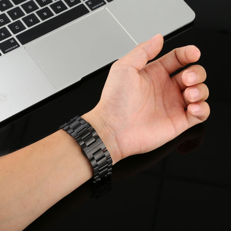 Frendorf | Für Apple Watch Series 7 41mm / 6 & SE & 5 & 4 40mm / 3 & 2 & 1 38mm Edelstahl-Uhrenarmband (Schwarz)