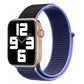 Frerndorf | Für Apple Watch Series 9&8&7 41mm / SE 3&SE 2&6&SE&5&4 40mm / 3&2&1 38mm Farblich abgestimmtes Nylon-Uhrenarmband (Schwarz + Blau)