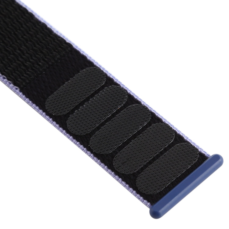 Frerndorf | Für Apple Watch Series 9&8&7 41mm / SE 3&SE 2&6&SE&5&4 40mm / 3&2&1 38mm Farblich abgestimmtes Nylon-Uhrenarmband (Schwarz + Blau)