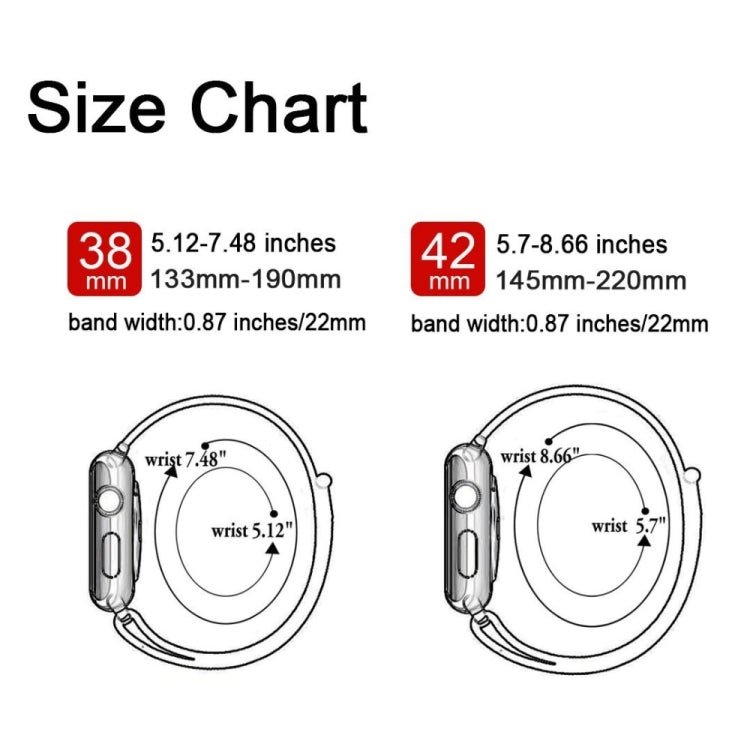 Frerndorf | Für Apple Watch Series 9&8&7 41mm / SE 3&SE 2&6&SE&5&4 40mm / 3&2&1 38mm Farblich abgestimmtes Nylon-Uhrenarmband (Schwarz + Blau)
