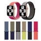 Frerndorf | Für Apple Watch Series 9&8&7 41mm / SE 3&SE 2&6&SE&5&4 40mm / 3&2&1 38mm Farblich abgestimmtes Nylon-Uhrenarmband (Schwarz + Blau)