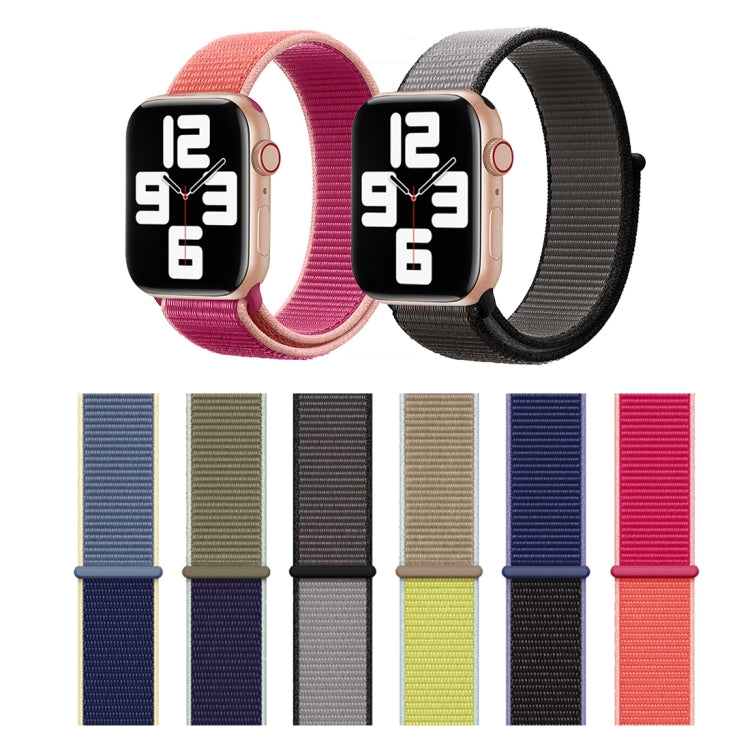Frerndorf | Für Apple Watch Series 9&8&7 41mm / SE 3&SE 2&6&SE&5&4 40mm / 3&2&1 38mm Farblich abgestimmtes Nylon-Uhrenarmband (Schwarz + Blau)