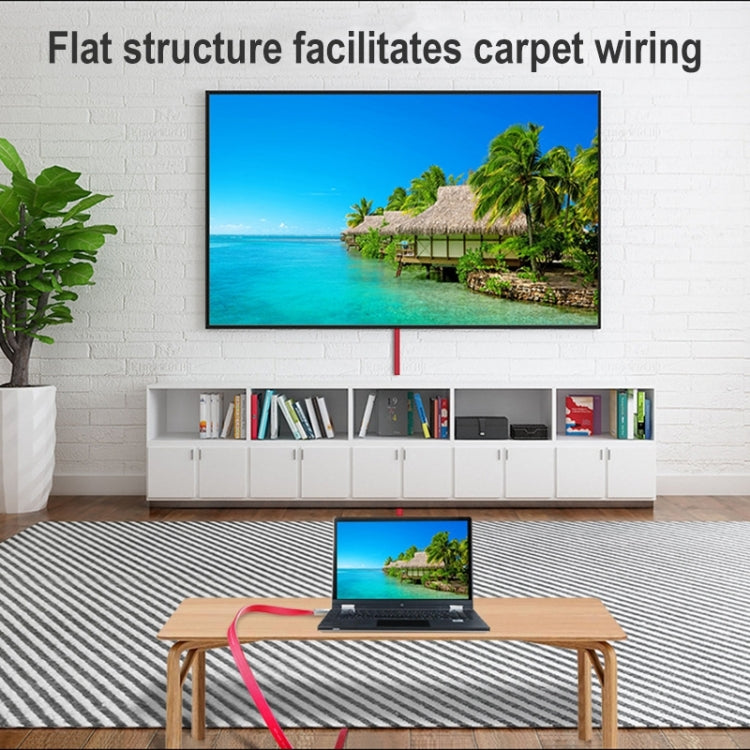 Frendorf | ULT-unite 4K Ultra HD vergoldetes HDMI zu HDMI Flachkabel, Kabel Länge: 1m (Rot)