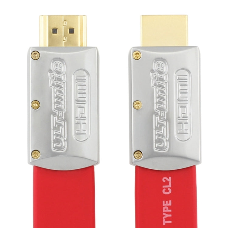 Frendorf | ULT-unite 4K Ultra HD Gold-plated HDMI to HDMI Flachkabel, Kabellänge: 10m (Rot)