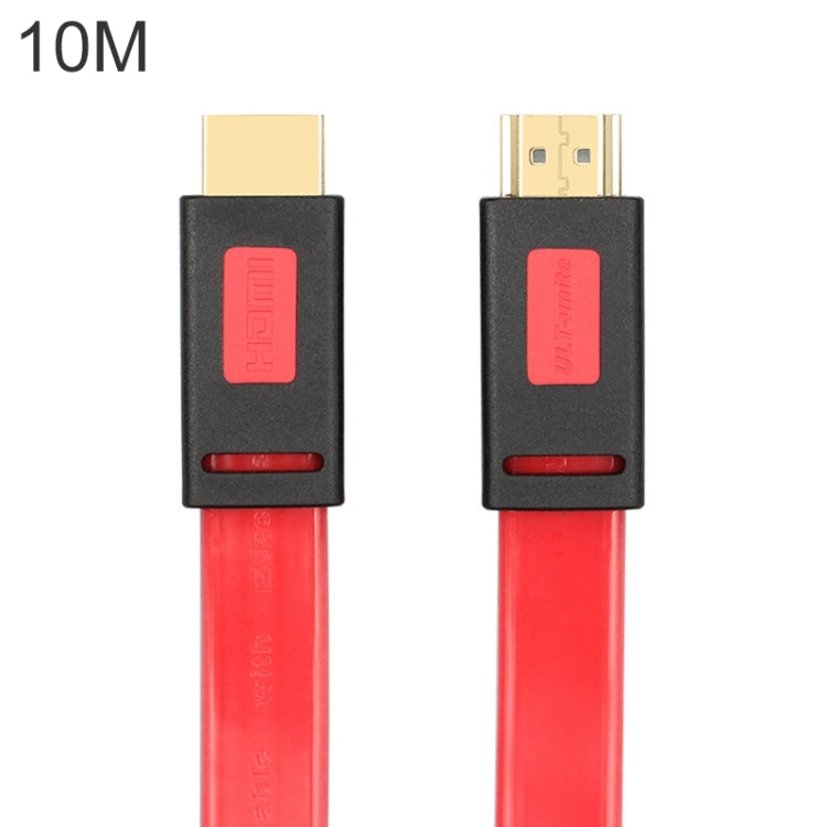 Frendorf | ULT-unite 4K Ultra HD goldbeschichtetes HDMI-zu-HDMI-Flachkabel, Kabel Länge: 10m (Transparent Rot)