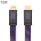 Frendorf | ULT-unite 4K Ultra HD vergoldetes HDMI-zu-HDMI-Flachkabel, Kabel Länge:10m (Transparent Lila)
