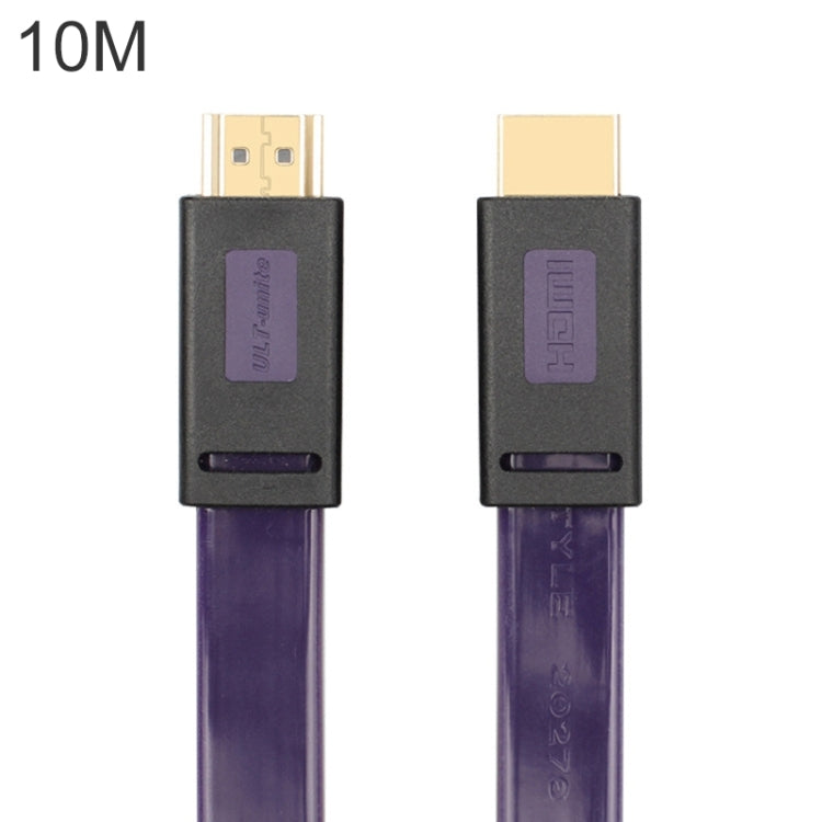 Frendorf | ULT-unite 4K Ultra HD vergoldetes HDMI-zu-HDMI-Flachkabel, Kabel Länge:10m (Transparent Lila)