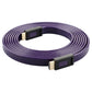 Frendorf | ULT-unite 4K Ultra HD vergoldetes HDMI-zu-HDMI-Flachkabel, Kabel Länge:10m (Transparent Lila)