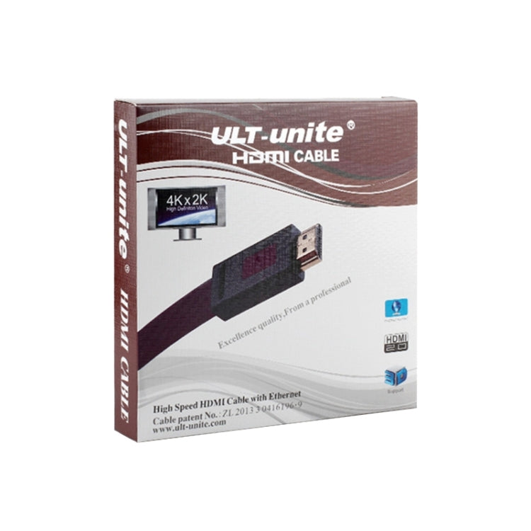 Frendorf | ULT-unite 4K Ultra HD goldbeschichtetes HDMI-zu-HDMI-Flachkabel, Kabel Länge: 10m (Transparent Rot)